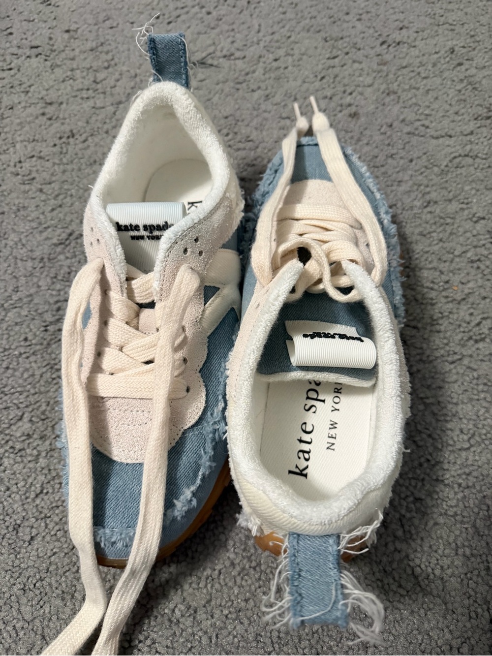 kate spade Blue and Cream Low-Top Sneakers - Picture 9 of 9